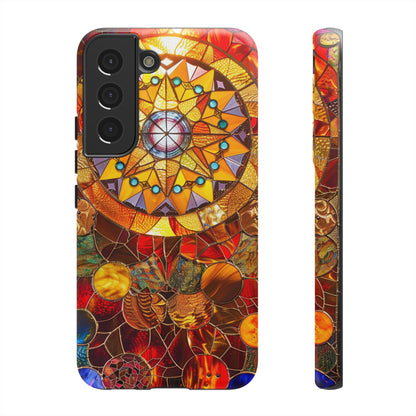 Cosmic Stained Glass Mandala Phone Case