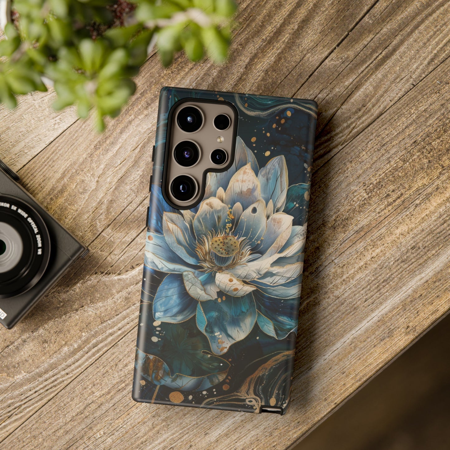 Zen Stained Glass Lotus Floral Design Phone Case