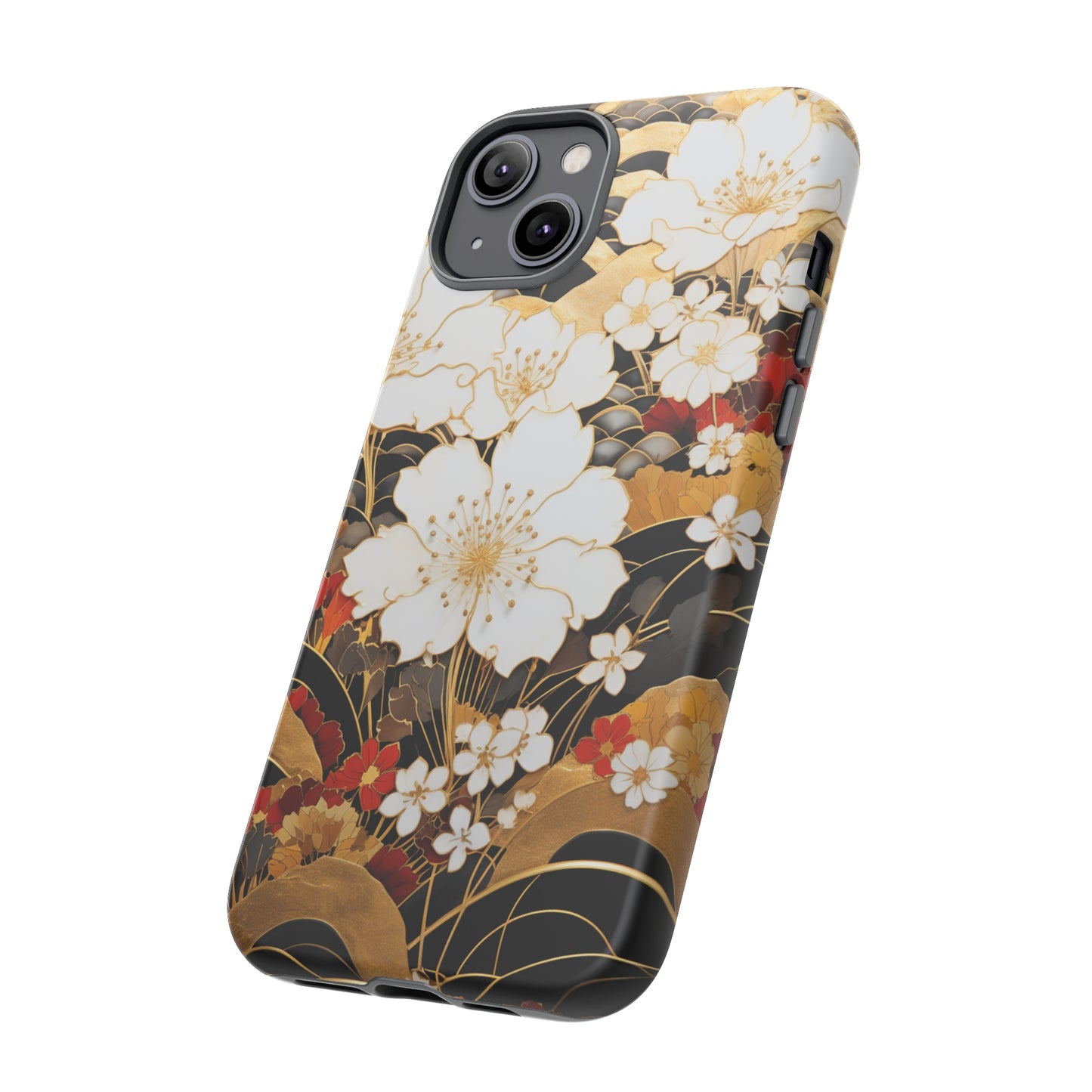 Chiyogami Floral Tough iPhone Case Galaxy S23 S22 S21 S20 Plus Ultra | Iphone 14 13 12 11 8 Pro Max Mini | Pixel 7 6 Pro 5 | Japanese Boho