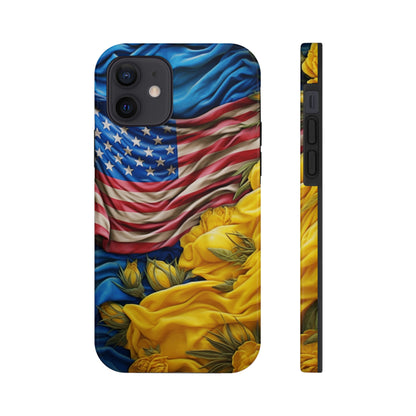 Support Ukraine Flag Phone Case | Show Your Ukrainian USA Patriotic Spirit with a Tough iPhone Case