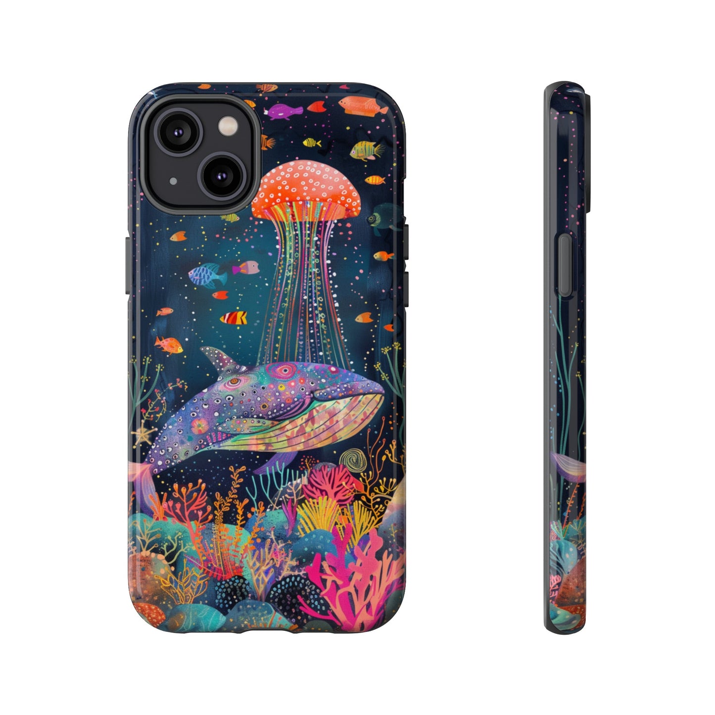 Whale Shark, Turtle, Jellyfish Phone Case