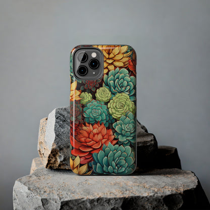 Succulent Desert Cactus Floral iPhone Case | Embrace the Beauty of Arid Elegance