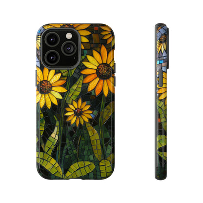 Yellow and Gold Daisy Mosaic Stained Glass Phone Case