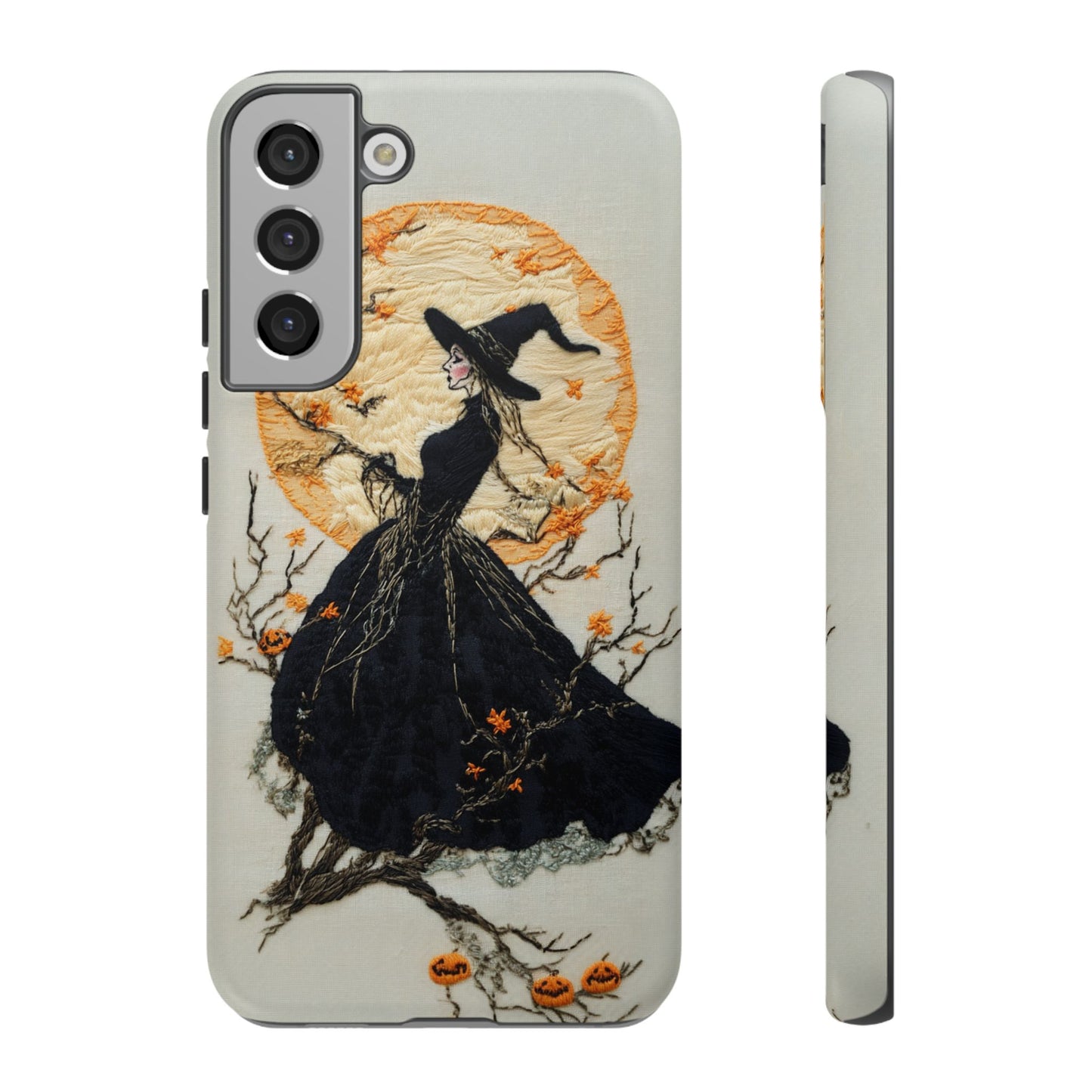 Halloween Witch Autumn iPhone Case, Embroidered Style