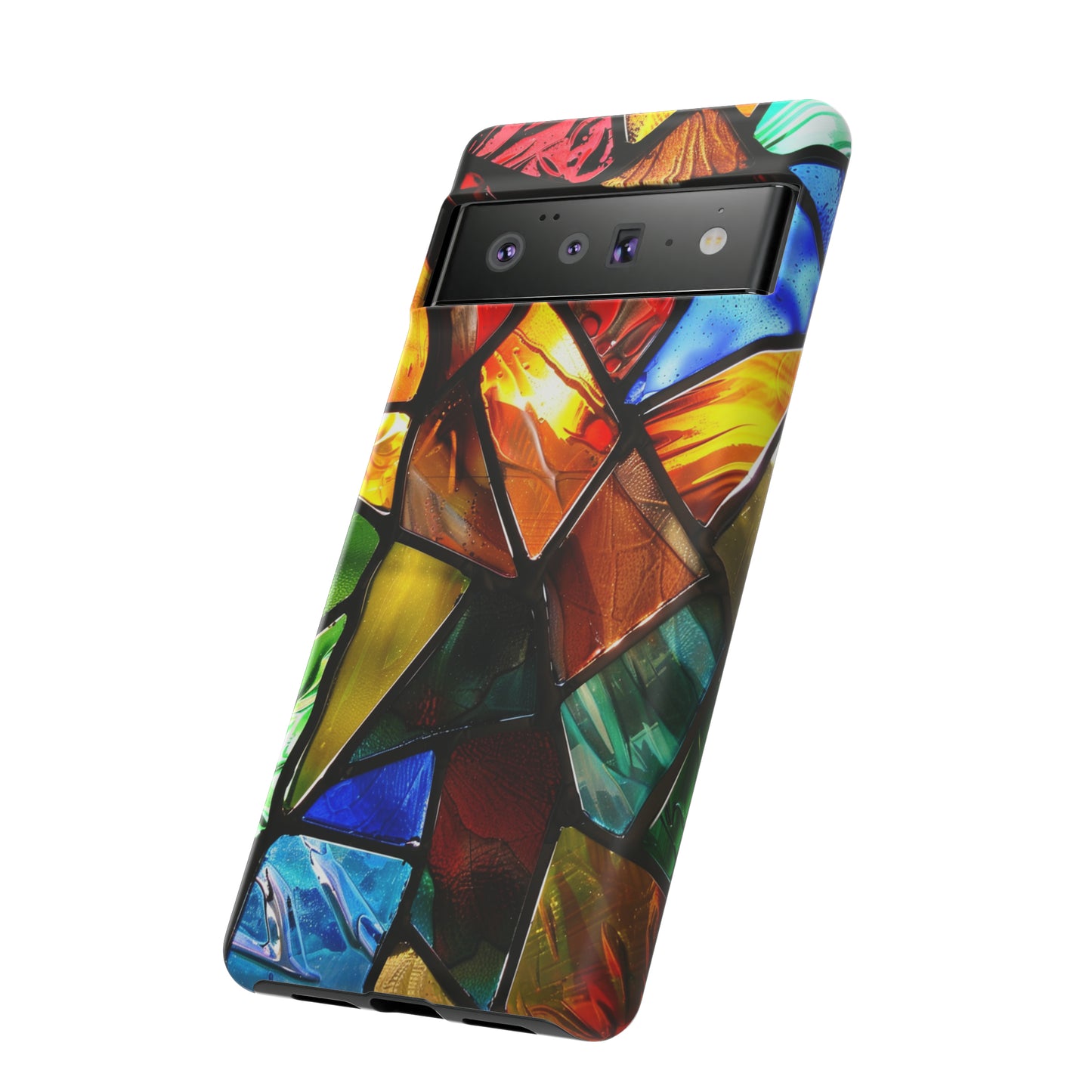 Color Explosion Abstract Stained Glass Phone Case