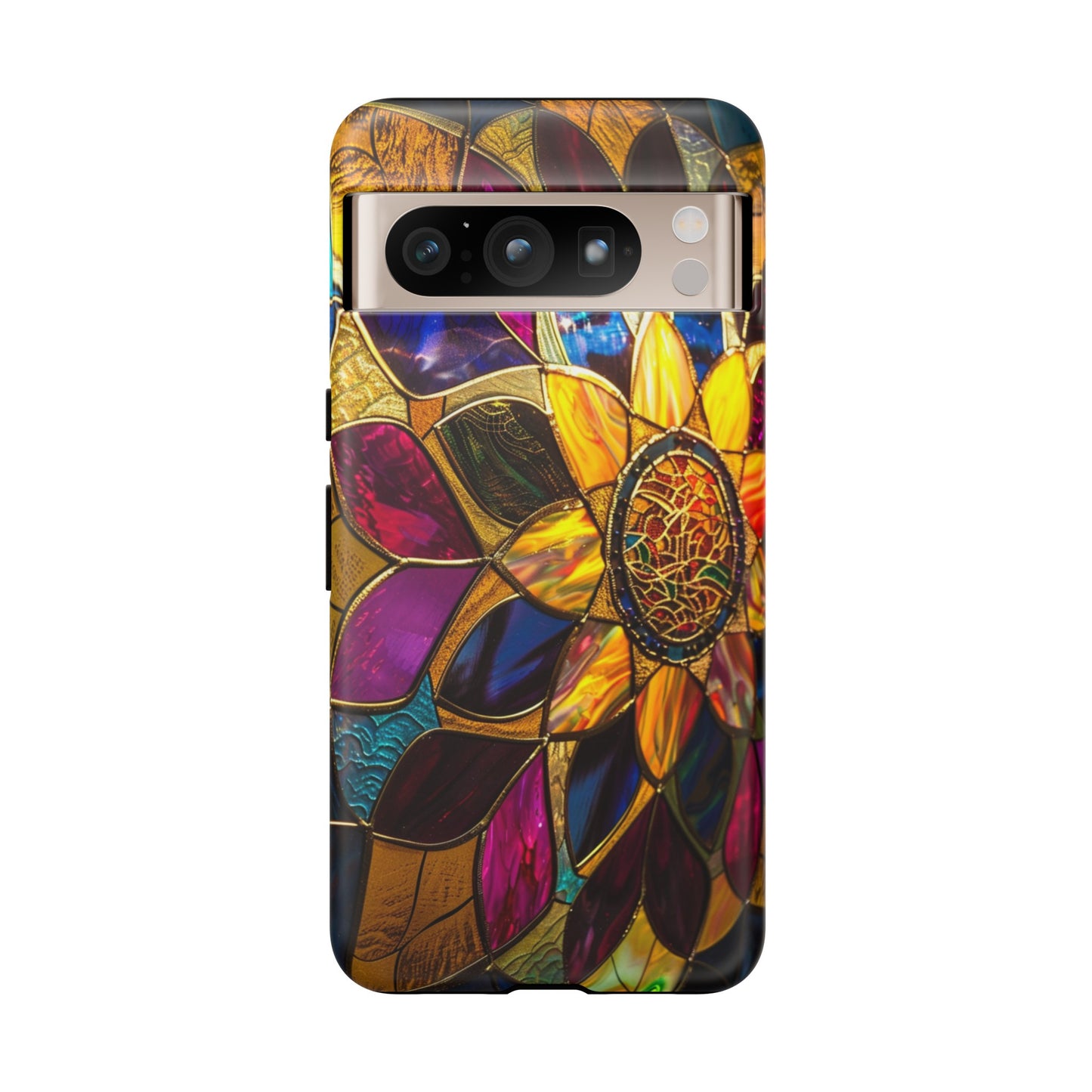 Cosmic Stained Glass Mandala Phone Case