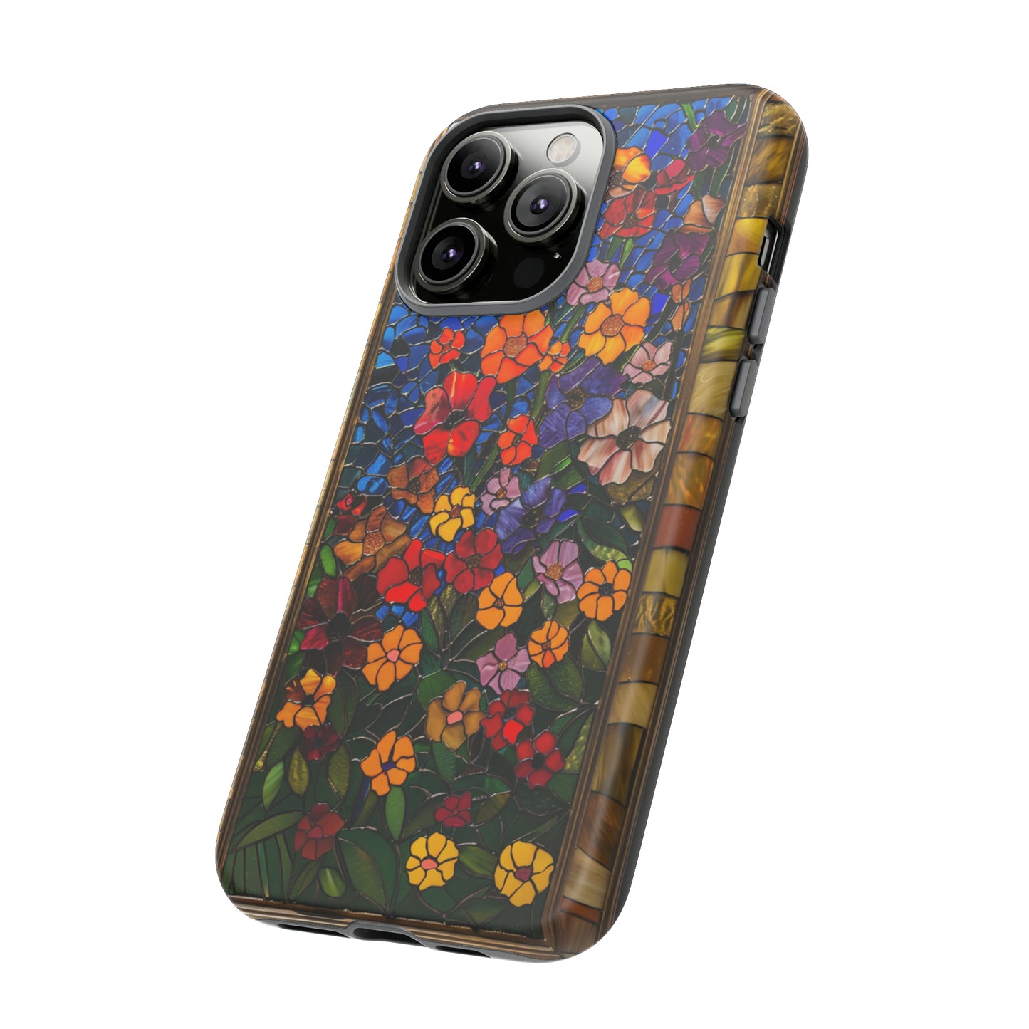 Gustav Klimt Style Flower Garden Painting Phone Case for iPhone 15, 14, Pro Max, 13, 12 & Samsung Galaxy S23, S22, S21, Google Pixel