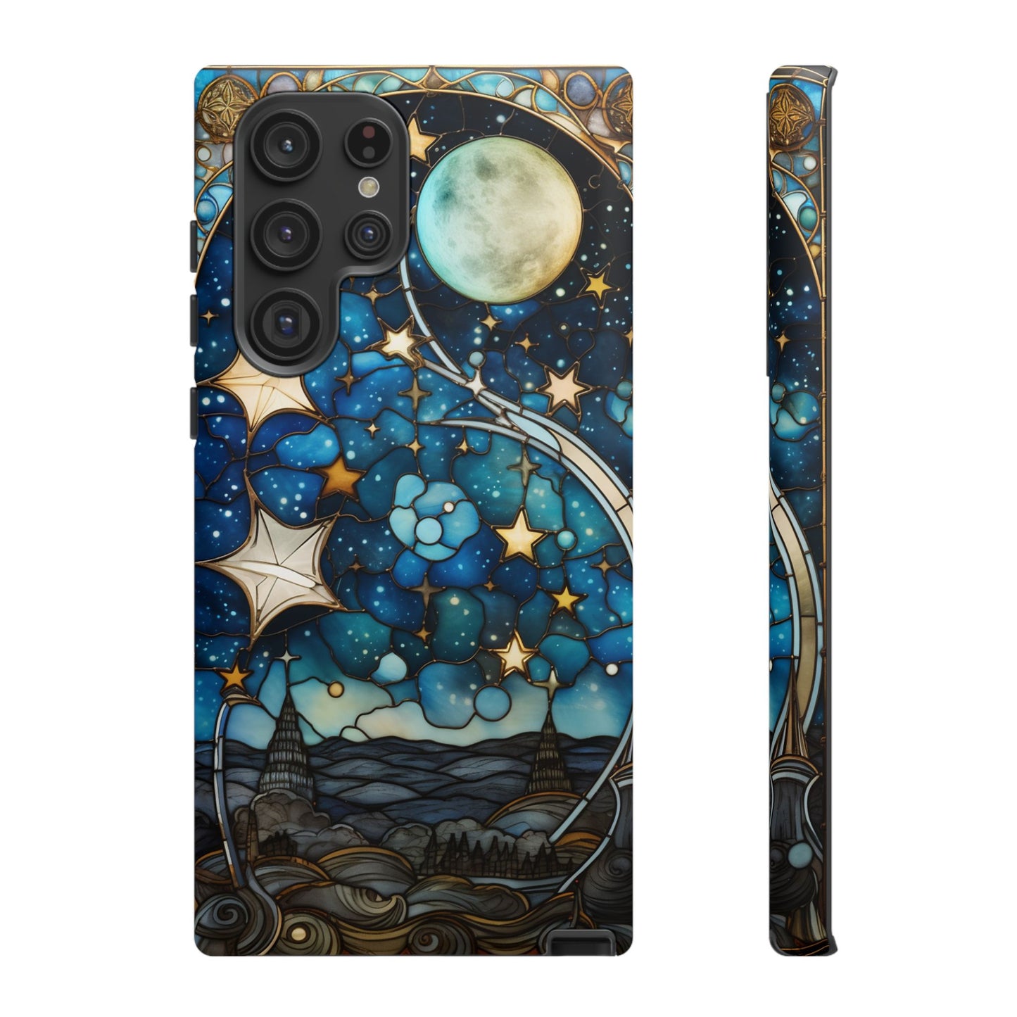 Boho Starry Night Stained Glass Artistry Phone Cover