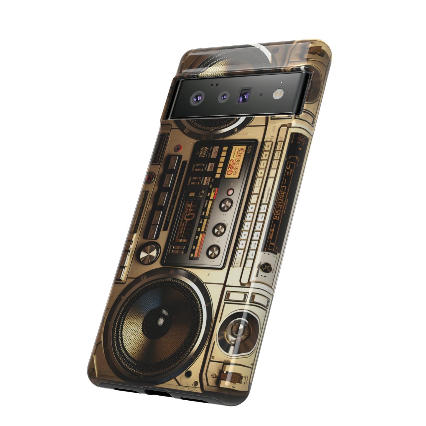 Urban Beats: Boombox Hip Hop Music Pixel Phone Case | Retro Rhythms for iPhone 15 Models