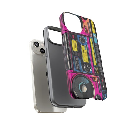 Boombox Hip Hop Music iPhone Case | Embrace Retro Vibes with Urban Beats for Google Pixel, iPhone, and Samsung Cases