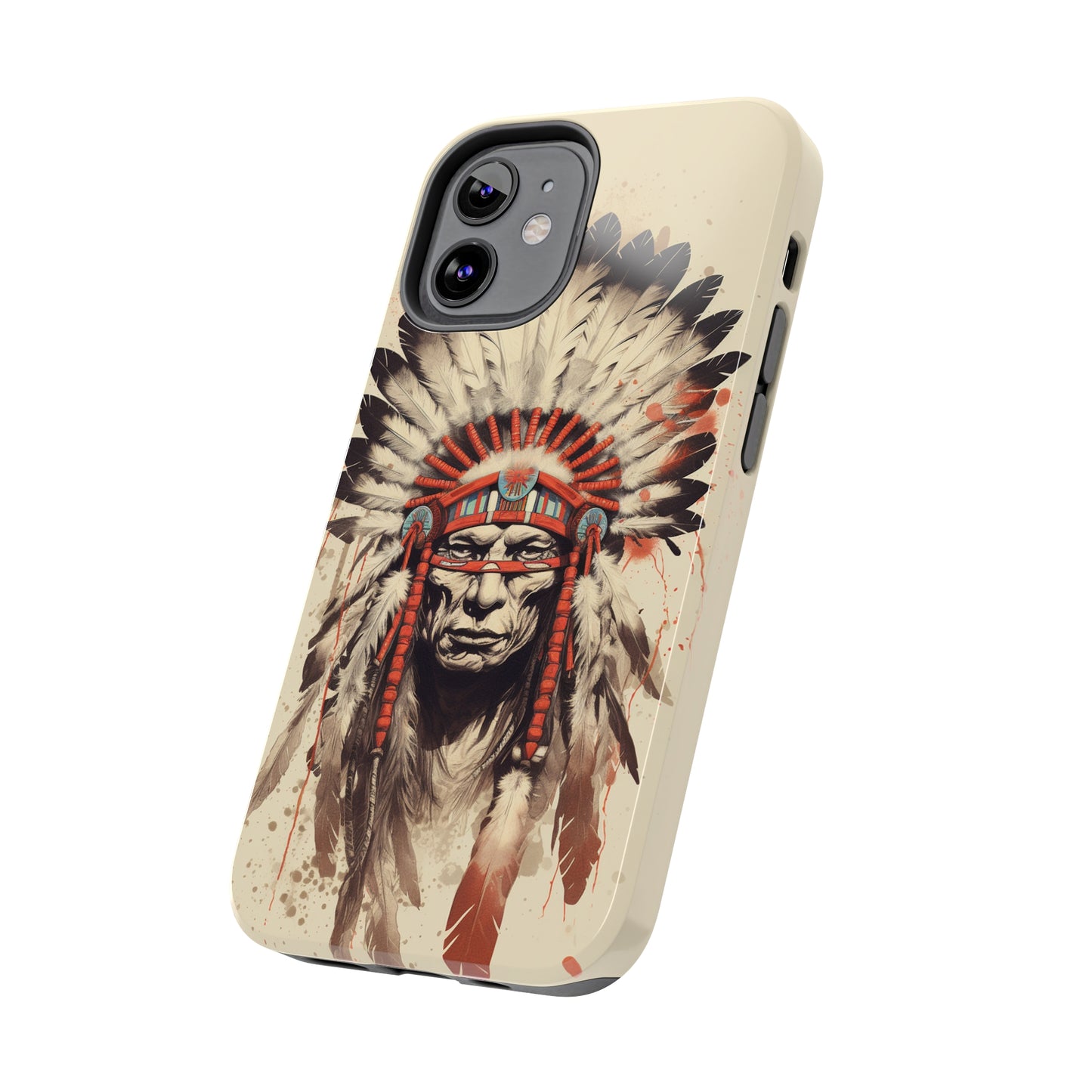 Proud Heritage: Native American Chief Headdress | Iconic Tribal iPhone Case for Models 11 through 14 Pro Max