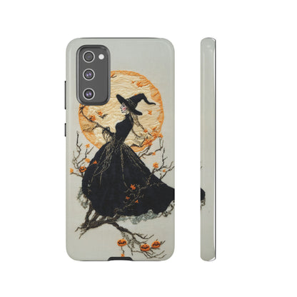 Halloween Witch Autumn iPhone Case, Embroidered Style