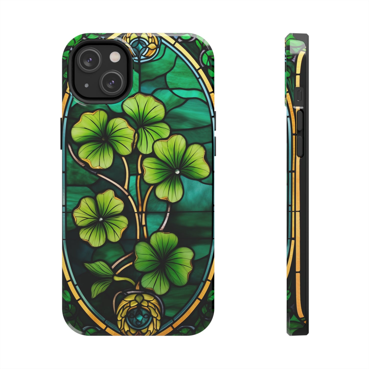 Lucky Charm: Four-Leaf Clover Phone Case | Symbol of Fortune for iPhone Models 11 through 14 Pro Max