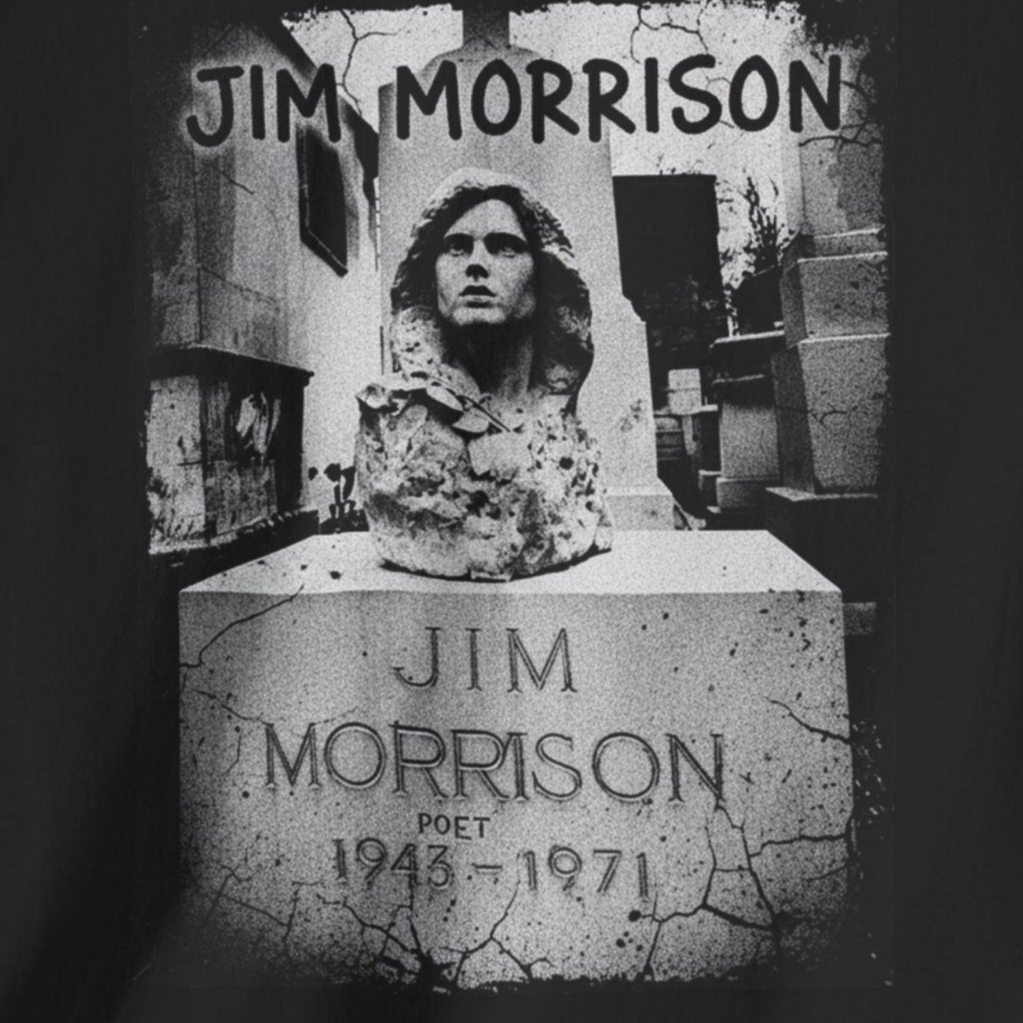 Vintage psychedelic poet rock t-shirt inspired by 1960s counterculture art