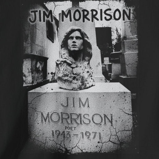 Vintage psychedelic poet rock t-shirt inspired by 1960s counterculture art