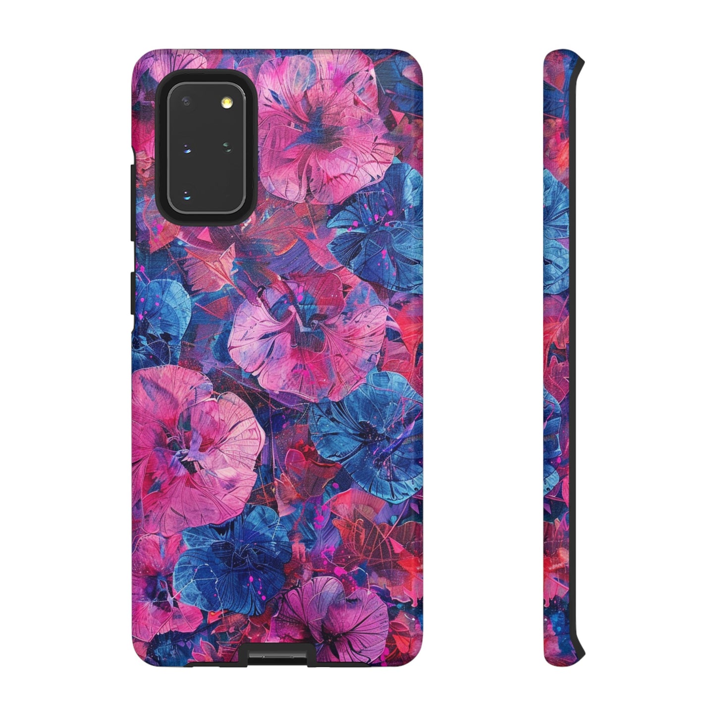 Magenta and Blue Color Floral Explosion Phone Case