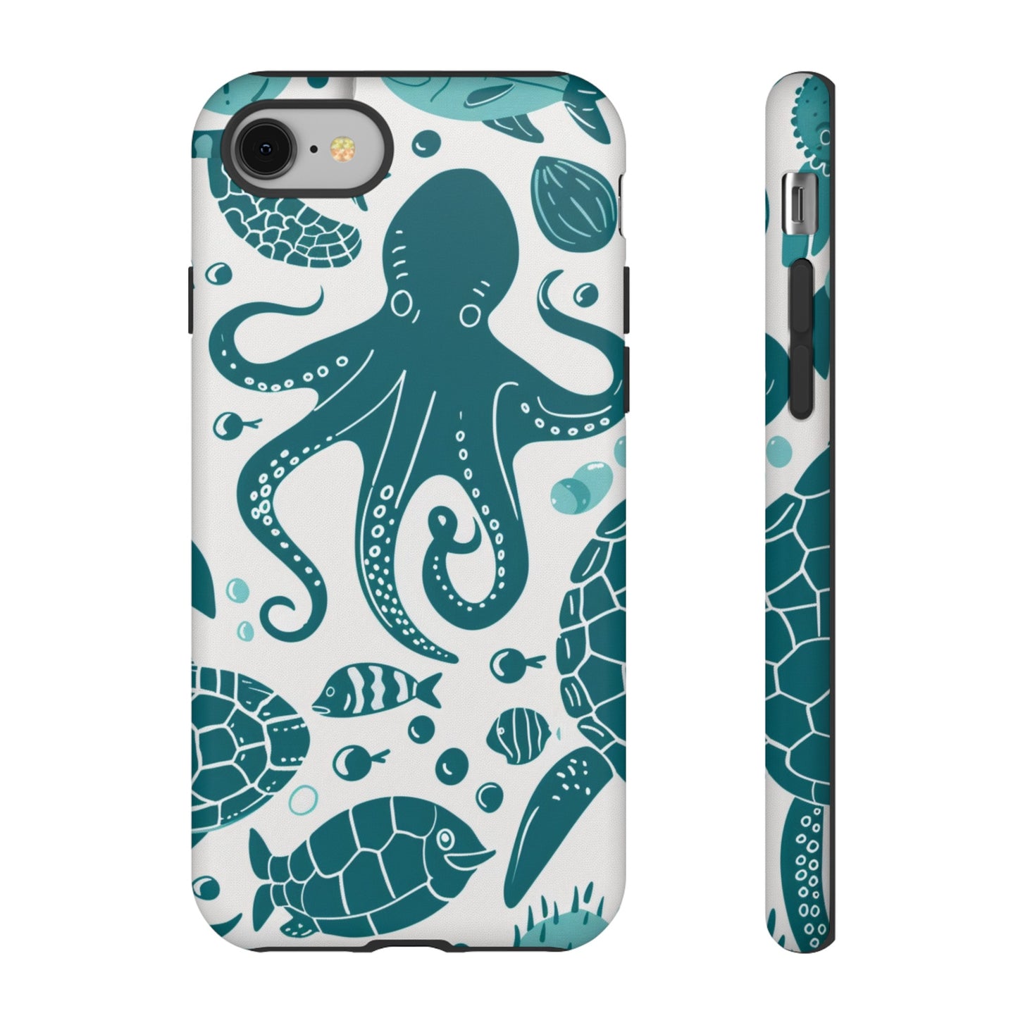 Undersea World Octopus, Turtle, Manta Ray Phone Case