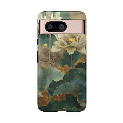 Zen Stained Glass Lotus Floral Design Phone Case