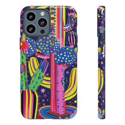 Retro 1960s Psychedelic Cactus Flowers Phone Case