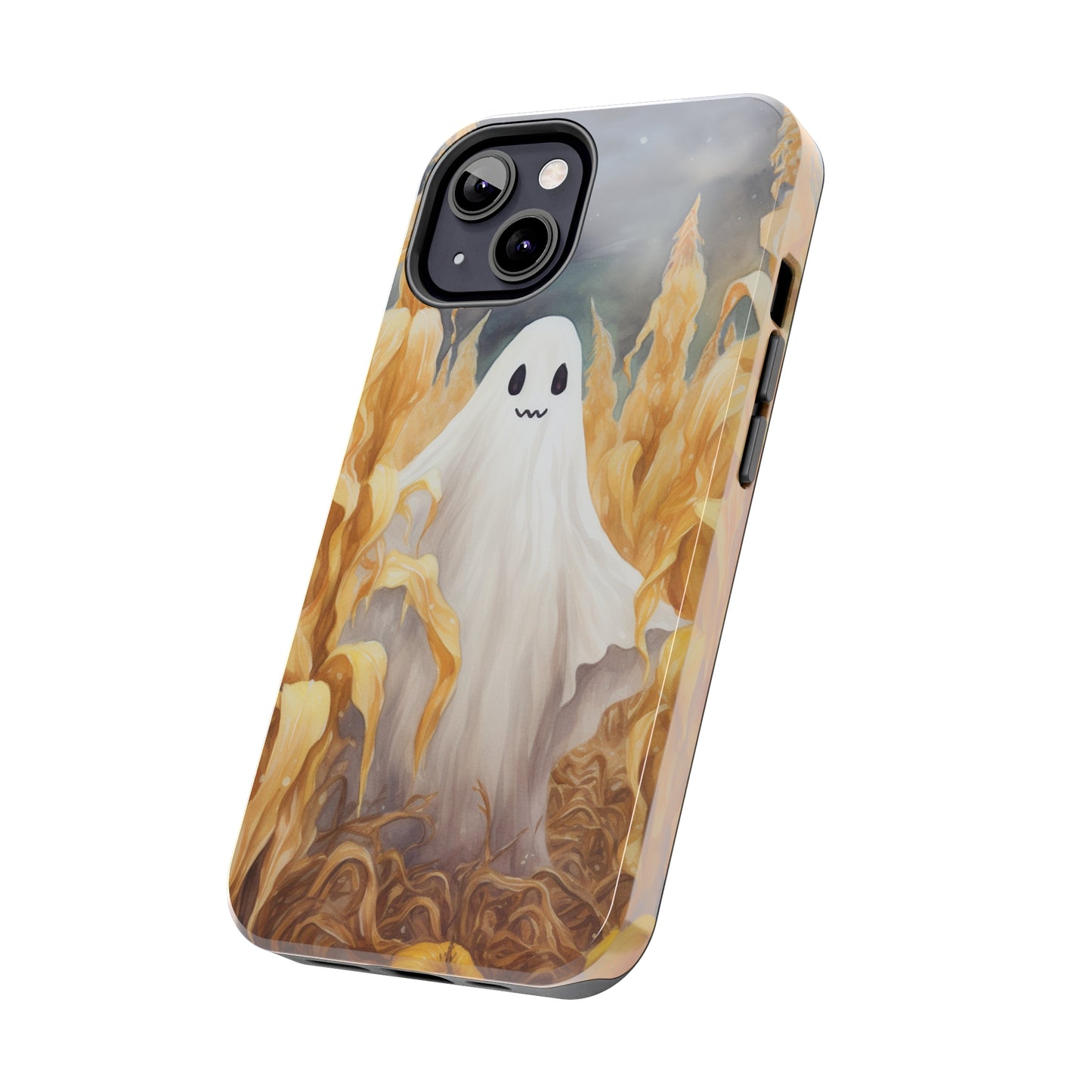 Ghost of Halloween Fall Pumpkins iPhone Case | Embrace the Spooky Autumn Vibes