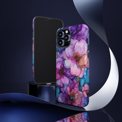 Purple Flower Stained Glass Phone Case