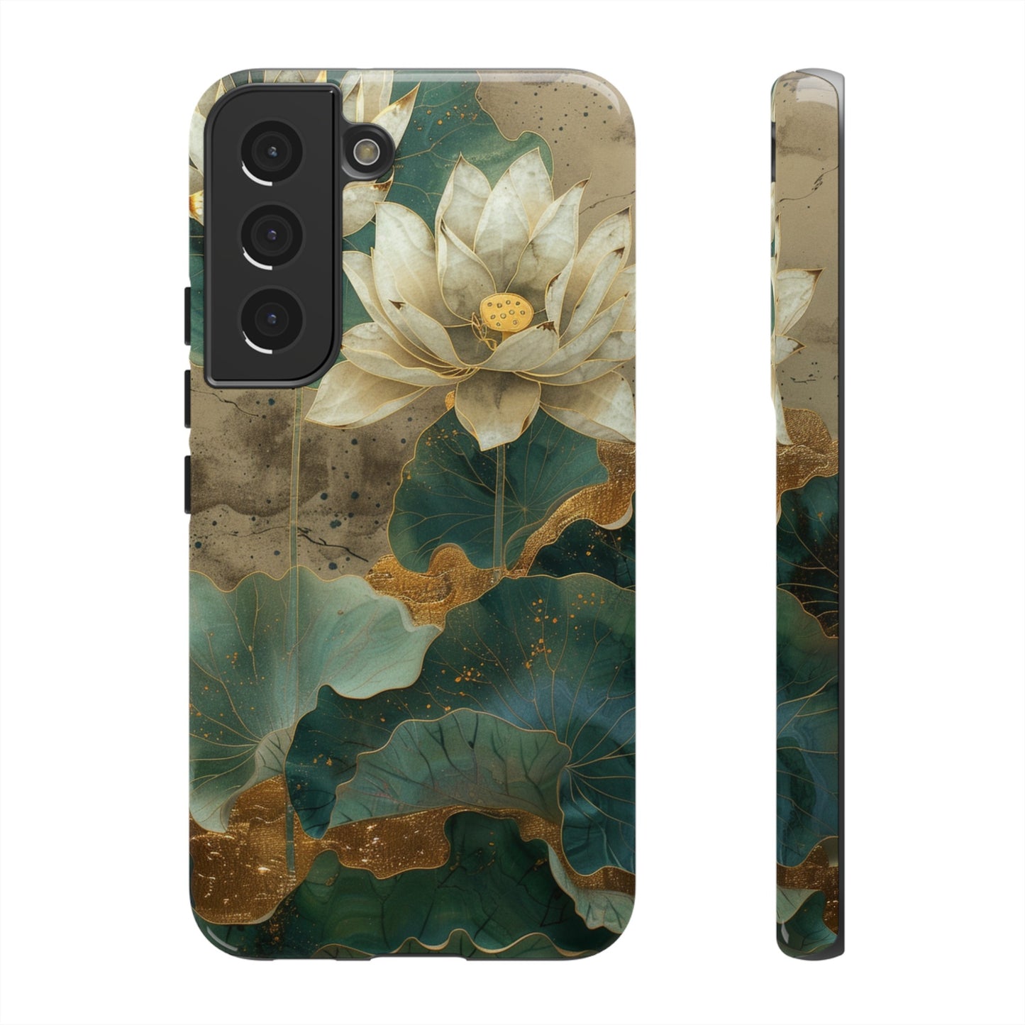 Zen Stained Glass Lotus Floral Design Phone Case