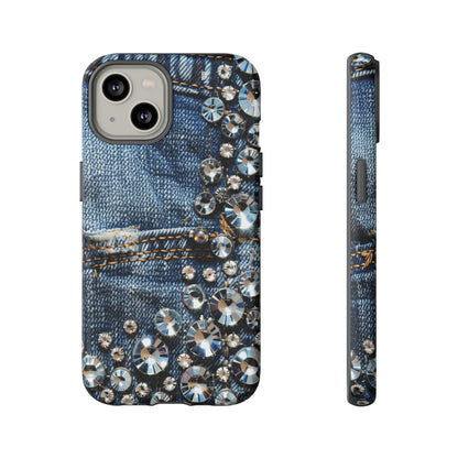 Blue Jean Queen Rhinestone Bling Phone Case