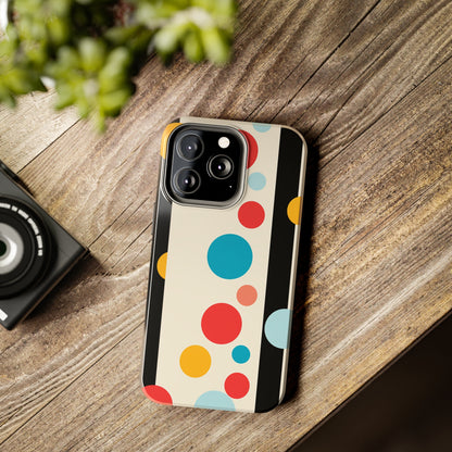 Classic Meets Creative: Abstract Polka Dots Tough Case for iPhone