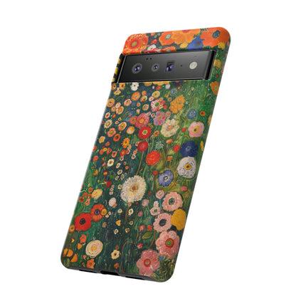 Gustav Klimt Style Flower Garden Painting Phone Case