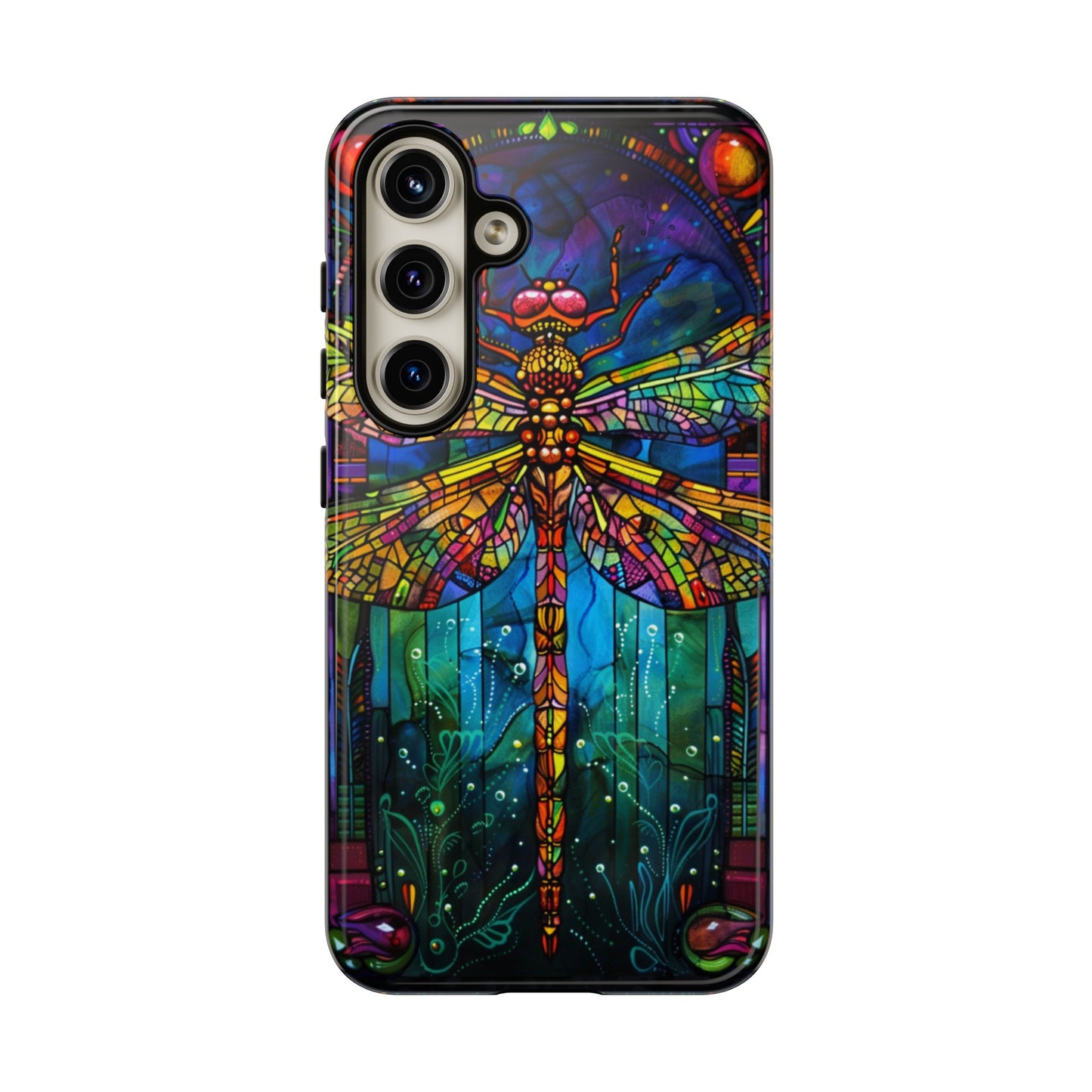 Art Deco Stained Glass Dragonfly Phone Cover