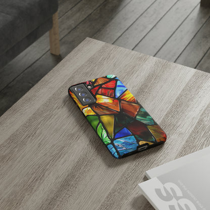 Color Explosion Abstract Stained Glass Phone Case