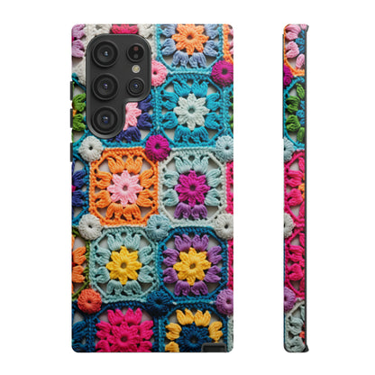 Vintage Crochet Blanket Look Phone Case