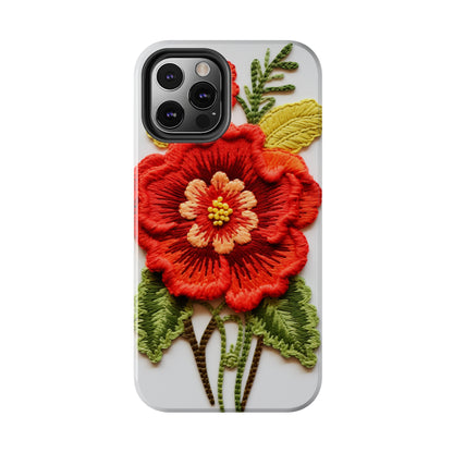 Floral Embroidery iPhone Case