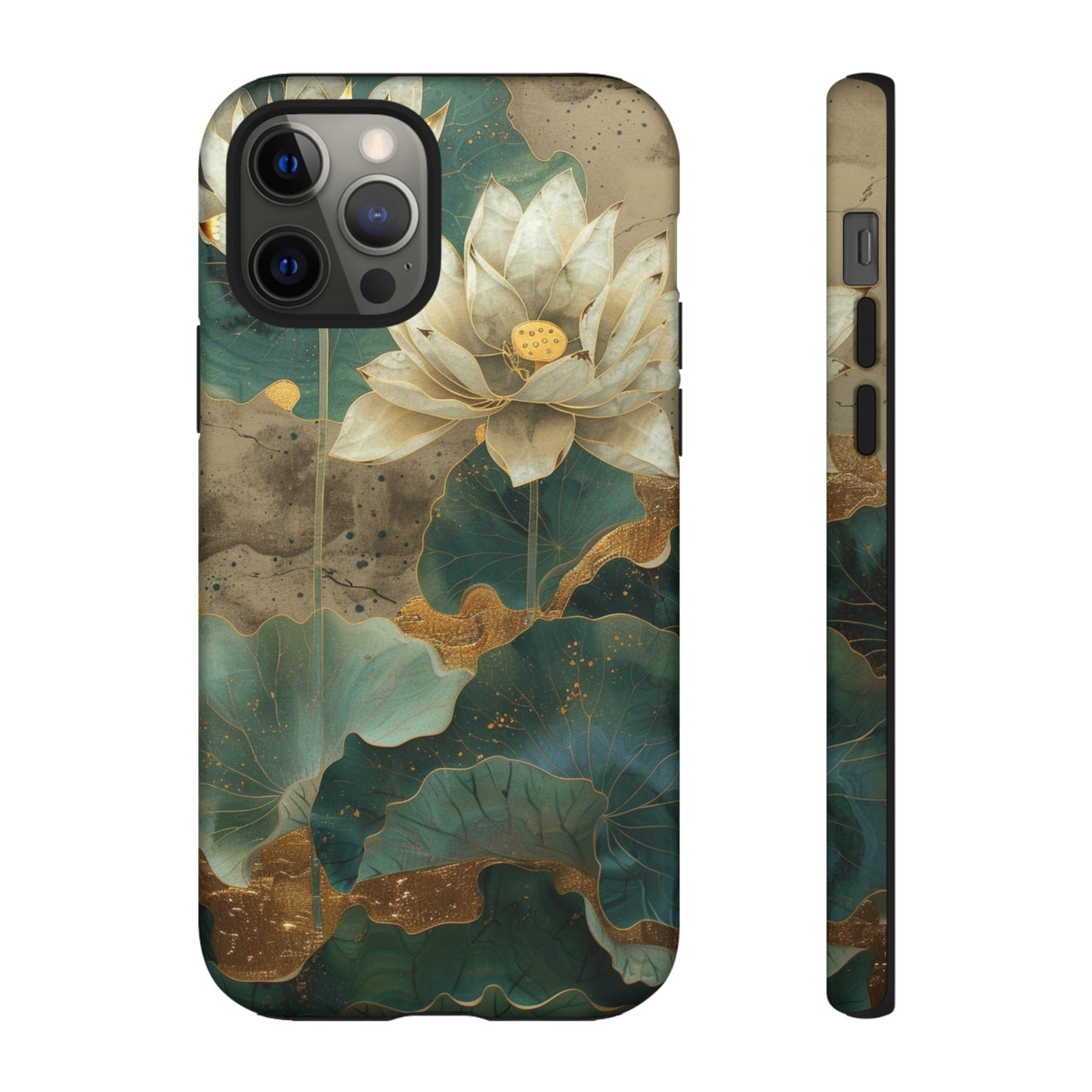 Zen Stained Glass Lotus Floral Design Phone Case