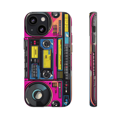 Boombox Hip Hop Music iPhone Case | Embrace Retro Vibes with Urban Beats for Google Pixel, iPhone, and Samsung Cases