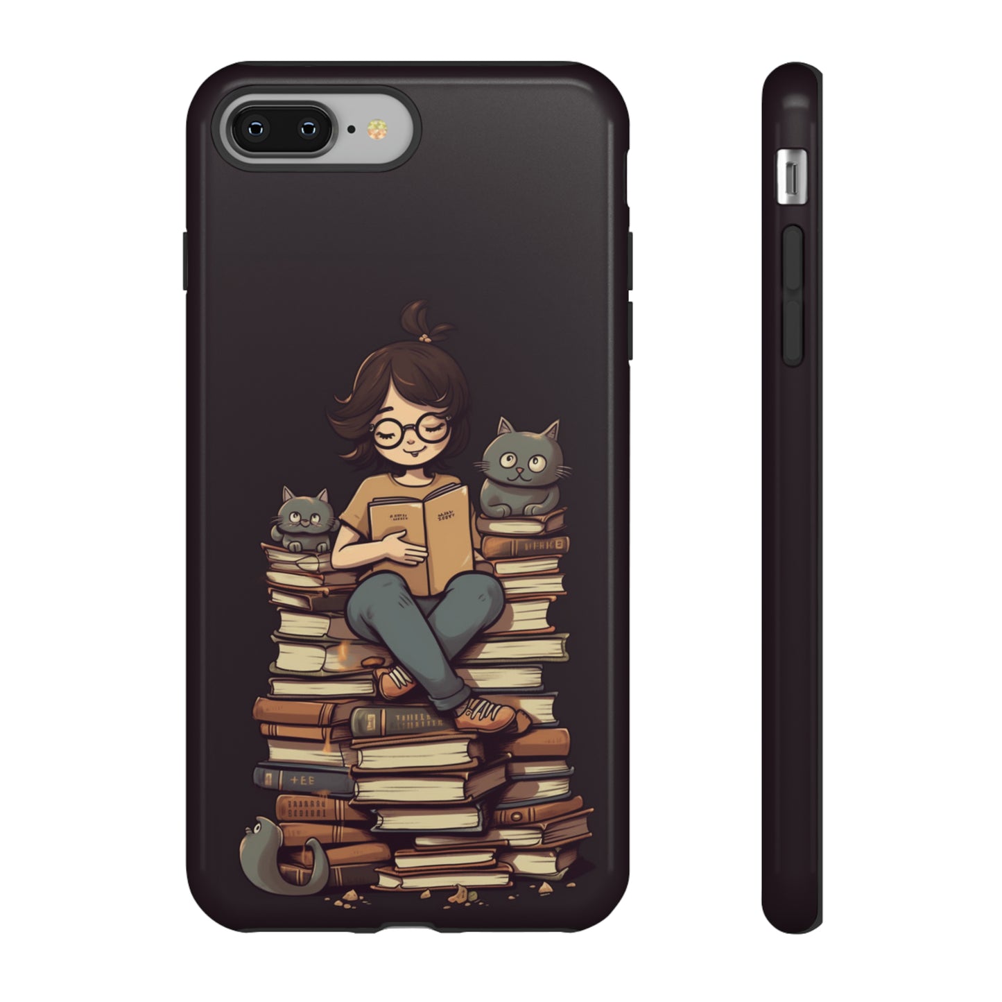 Cats and Books Phone Case