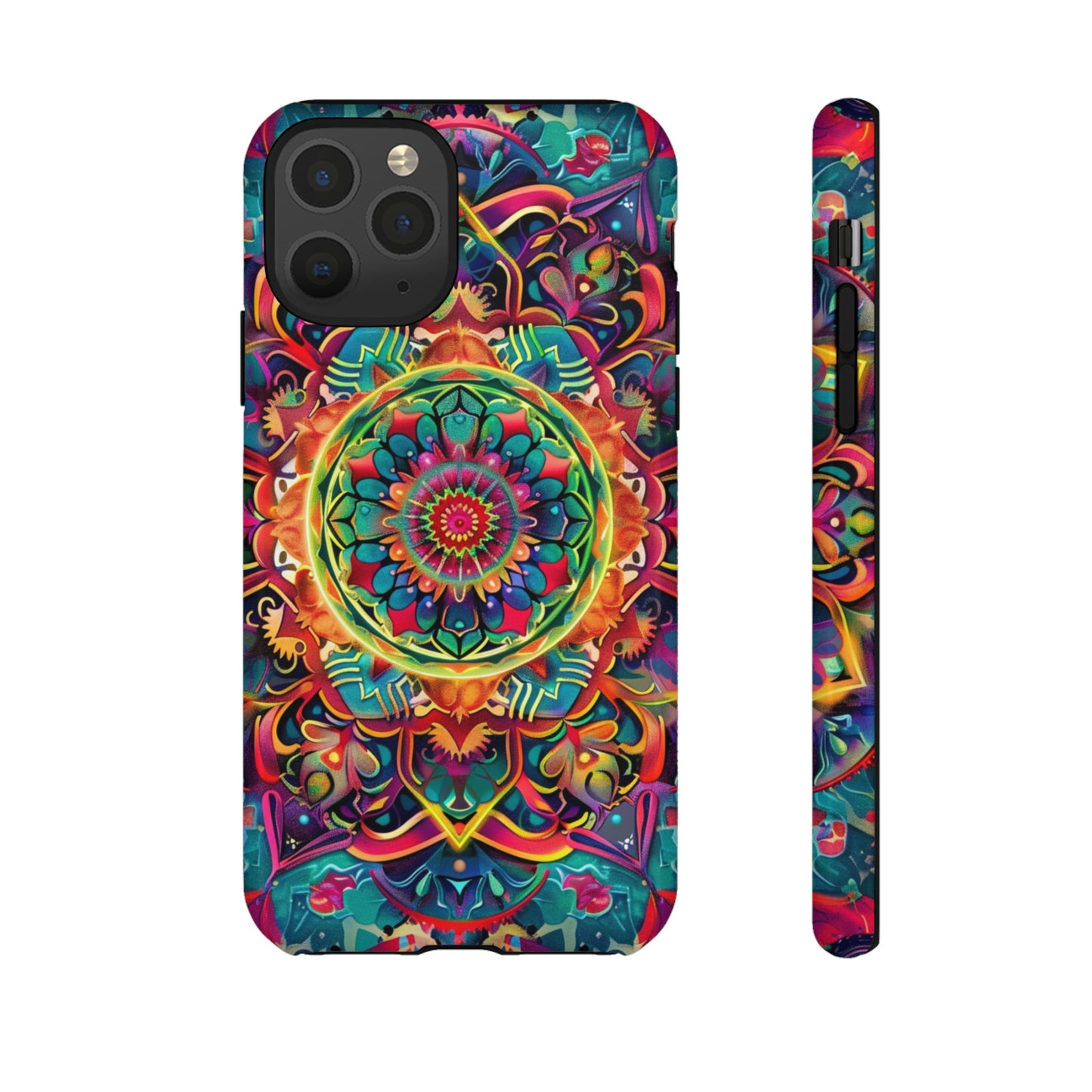 Cosmic Stained Glass Mandala Phone Case