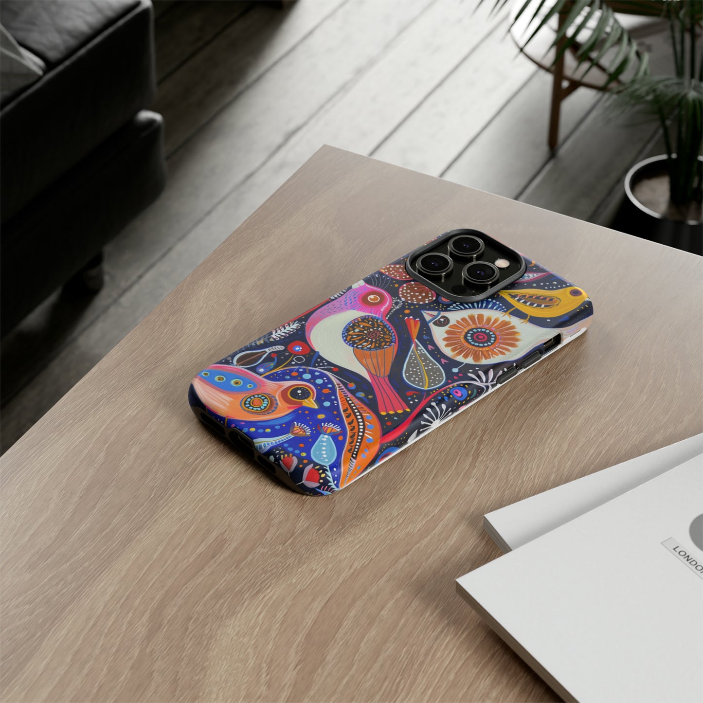 Mexican Style Bird Painting Phone Case