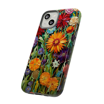 Floral design on iPhone 15 case