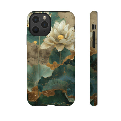 Zen Stained Glass Lotus Floral Design Phone Case