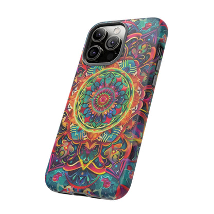 Cosmic Stained Glass Mandala Phone Case