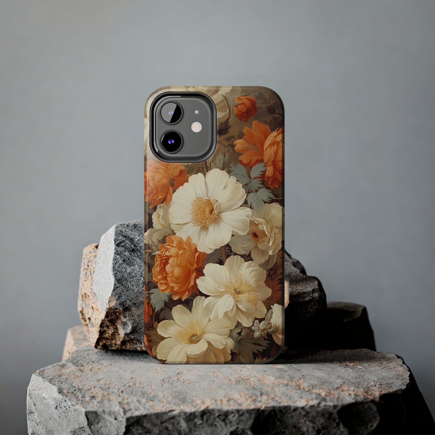 Vintage Floral Aesthetic Phone Tough Case Antique Print for iPhone 14 11 Pro 12 13 XR XS X 7+ 8 Boho Nature Flowers Cottage Core