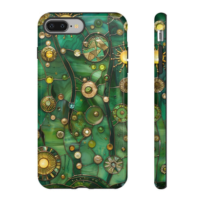 Green Celestial Stained Glass Mosaic Phone Case