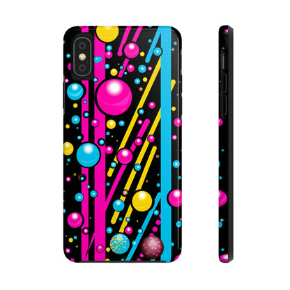 Retro Geometric Psychedelic iPhone Case | A Nostalgic Trip to Colorful Dimensions