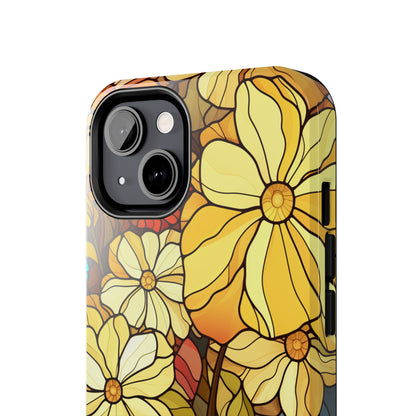 Kaleidoscopic Elegance: Stained Glass Vintage Floral iPhone Case – Timeless Beauty Illuminated