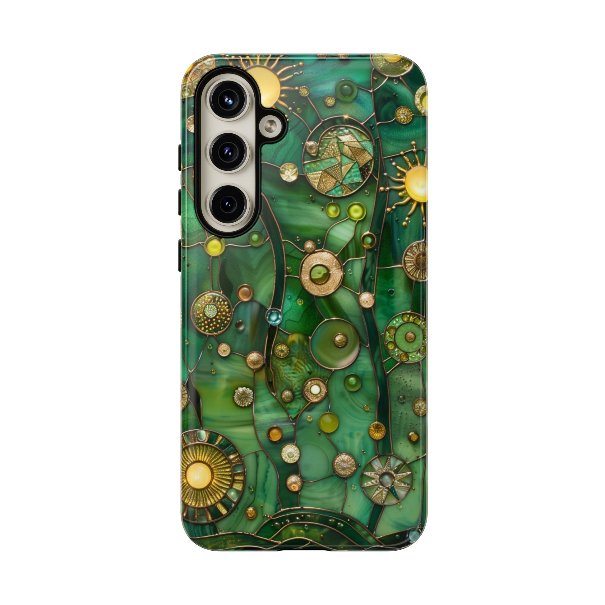 Green Celestial Stained Glass Mosaic Phone Case