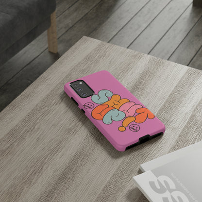 Shut Up Phone Case | Warm Retro Psychedelic Colors | For iPhone, Pixel, Samsung