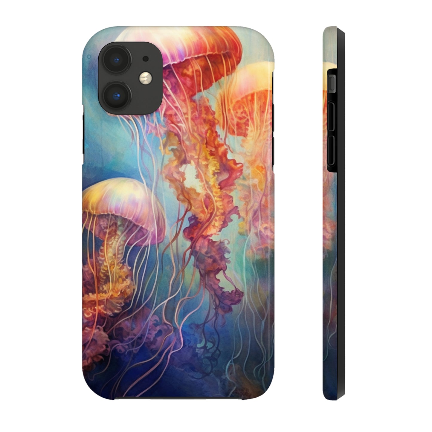 Psychedelic Colors of Jellyfish iPhone Tough Case | Dive into a Vibrant and Mesmerizing Underwater World