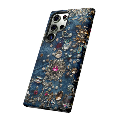 Blue Jean Queen Rhinestone Bling Phone Case