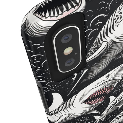 Deep Blue Mystery: Majestic Shark Design | Aquatic Adventure iPhone Case